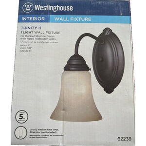 Westinghouse Trinity Il One-Light Interior Wall Fixture, Oil Rubbed Bronze